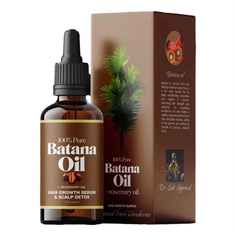 Rootessa Batana Scalp Oil Bottle and Box